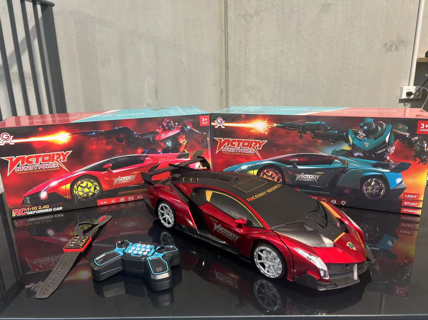 1:10 Scale Gesture-Sensing Transforming RC Robot – Dual Mode Warrior & Car