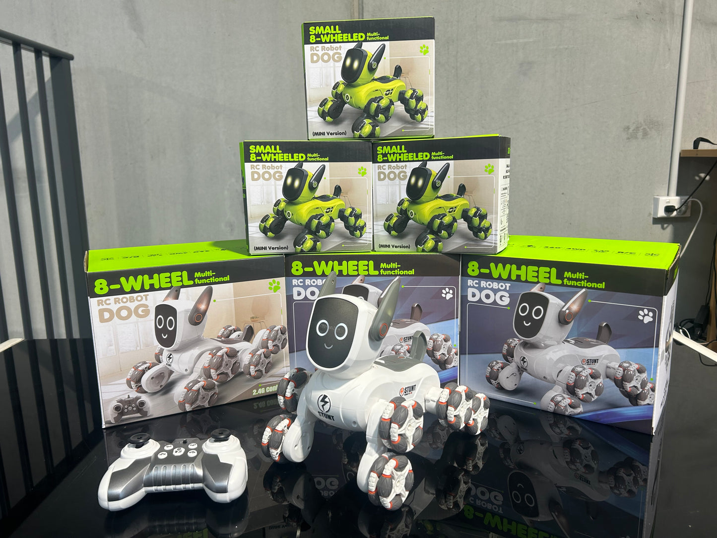 8-Wheeled RC Robot Dog – Large Size & Powerful Playmate